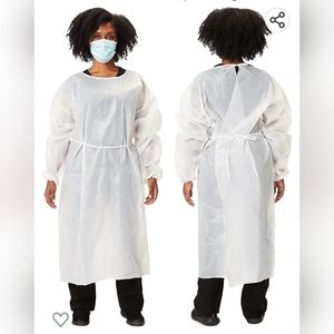 20 pc Disposable Isolation Medical-Dental Fluid-Resistant Isolation Gown